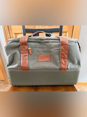 BOGG BAG Olive Canvas Tote with Tan Trim